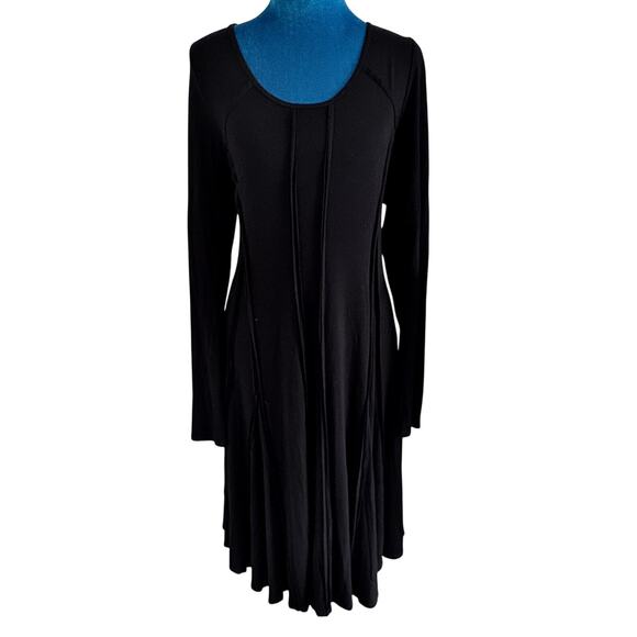 Vintage Vivienne Tam Y2K Stretch Knit Flared Midi Dress L